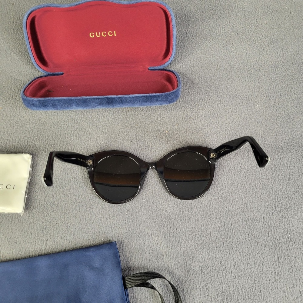 Gucci 2016 Sunglasses Black Green Tiger Oversized Square GG 0028S 010 - Picture 10 of 16